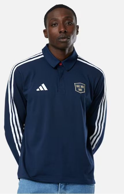アディダス ラグビー マンスター ヘリテージ 長袖 ポロシャツ 紺 ネイビー 公式モデル 日本未発売