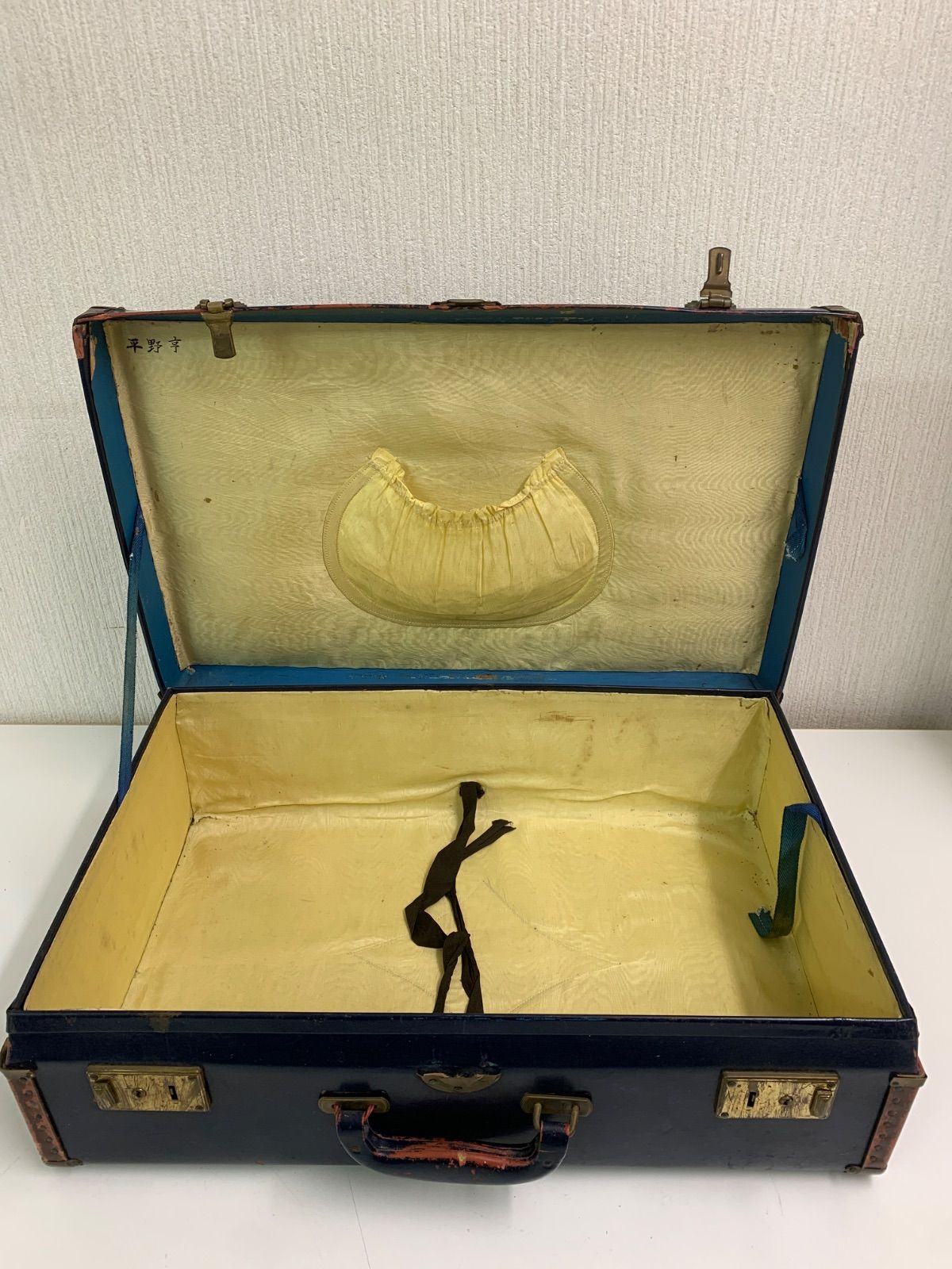 フォロー割対象商品】ヴィンテージ 紺 ネイビー 大型トランク