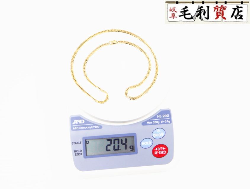 K18 キヘイ 喜平 ネックレス 6面ダブル 20.4ｇ 6メンダブル 18金 イエローゴールド 750 YG ジュエリー