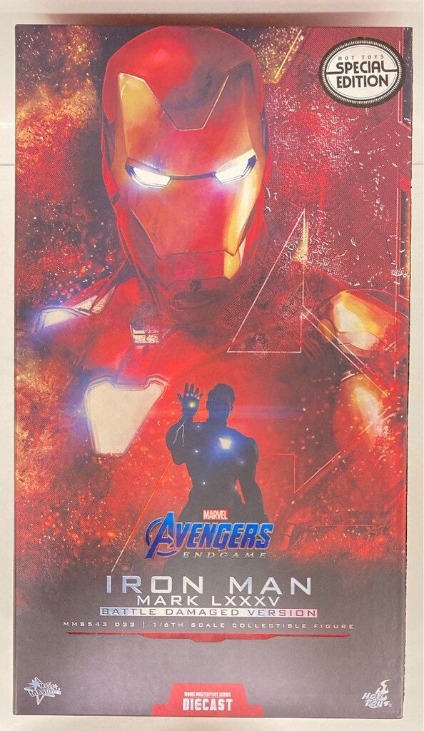 HOTTOYS MOVIE MASTERPIECE DIECAST IRON MAN MARK 85 BATTLE DAMAGED VERSION SPECIAL EDITION MMS543