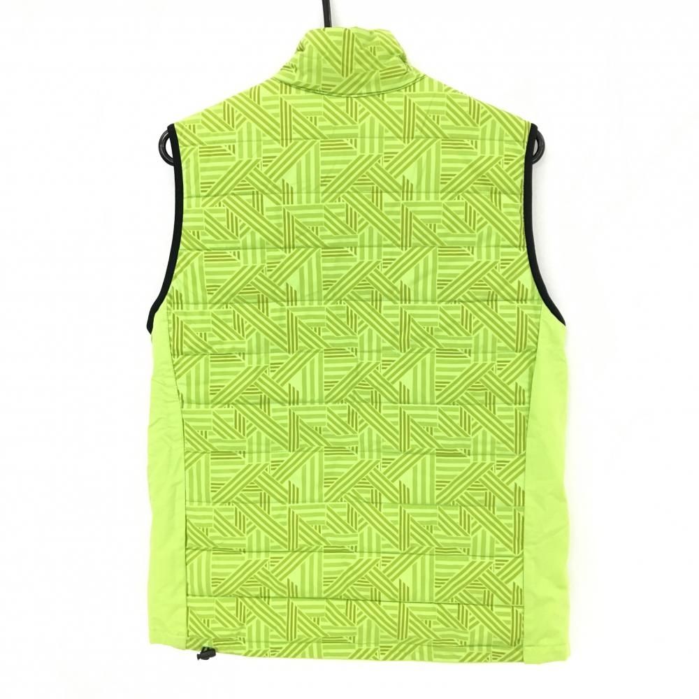 美品】アディダス 中綿リバーシブルベスト ライトグリーン 総柄 メンズ