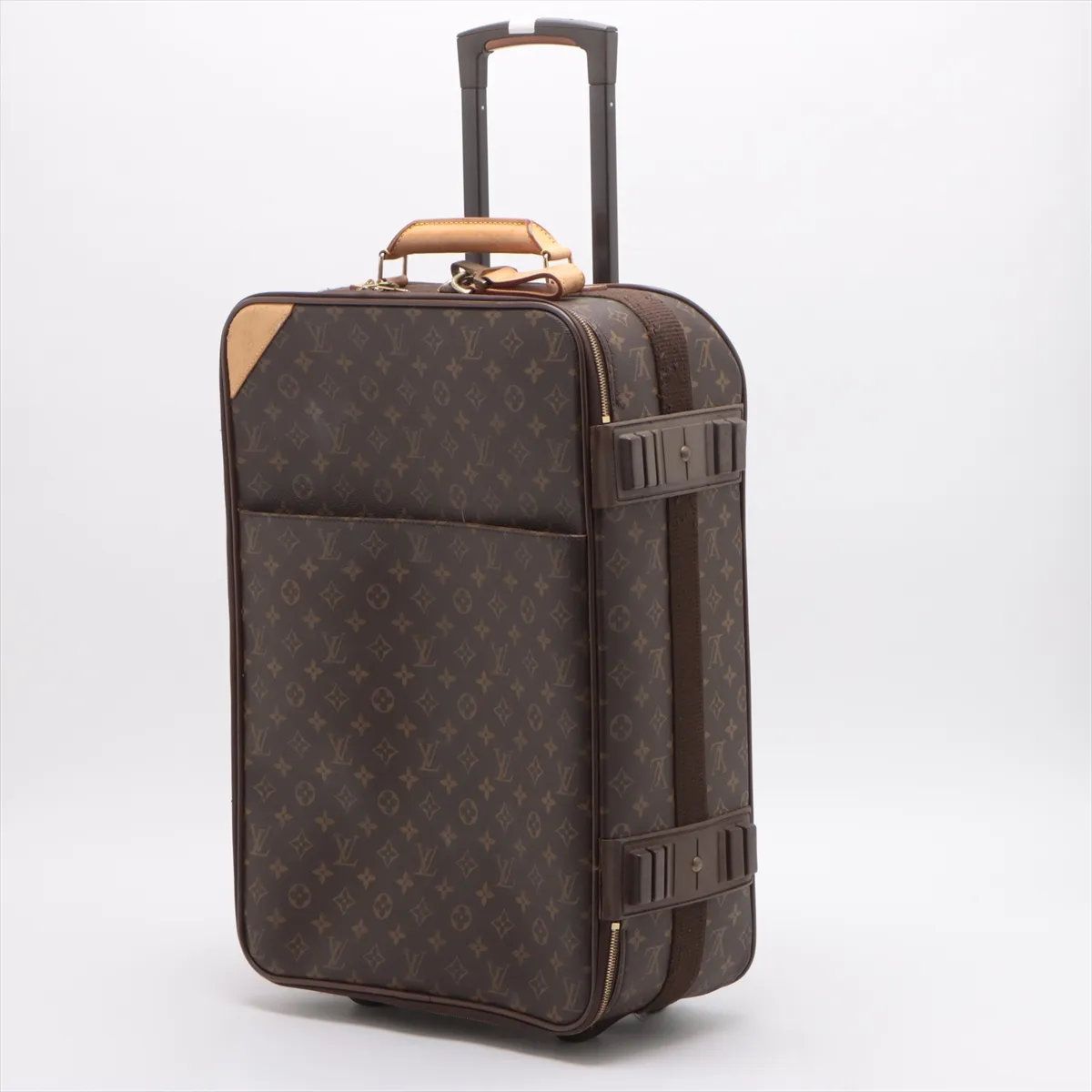 ルイヴィトン モノグラム ペガス 55 M23294 レザー スーツケース キャリーケース バッグ 出張 旅行 トランク メンズ EEE CS22-6