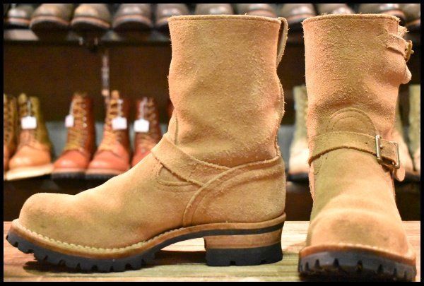 7.5D 11年 WESCO ウエスコ カスタムボス バーラップラフアウト ビブラム100シングル ベージュ ブーツ BOSS HOPESMORE FJ386