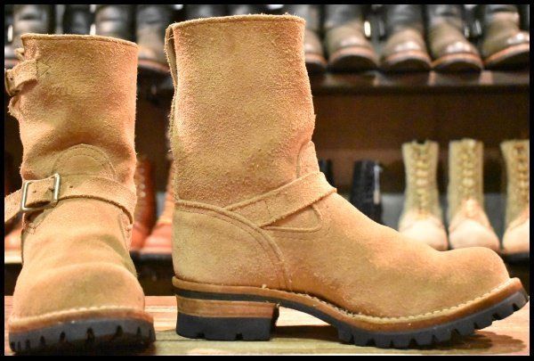 7.5D 11年 WESCO ウエスコ カスタムボス バーラップラフアウト ビブラム100シングル ベージュ ブーツ BOSS HOPESMORE FJ386