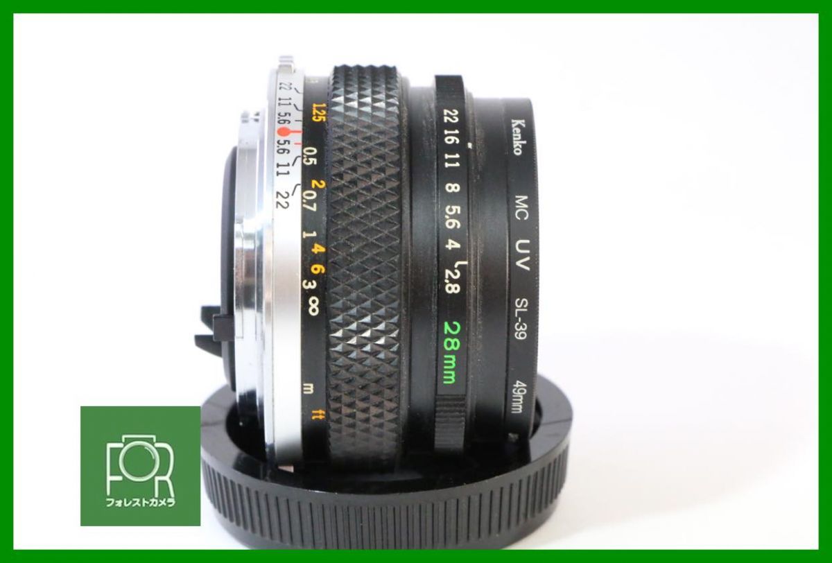 点検済 オリンパス OLYMPUS ZUIKO 28mm F2.8 前後キャップ付き 5774