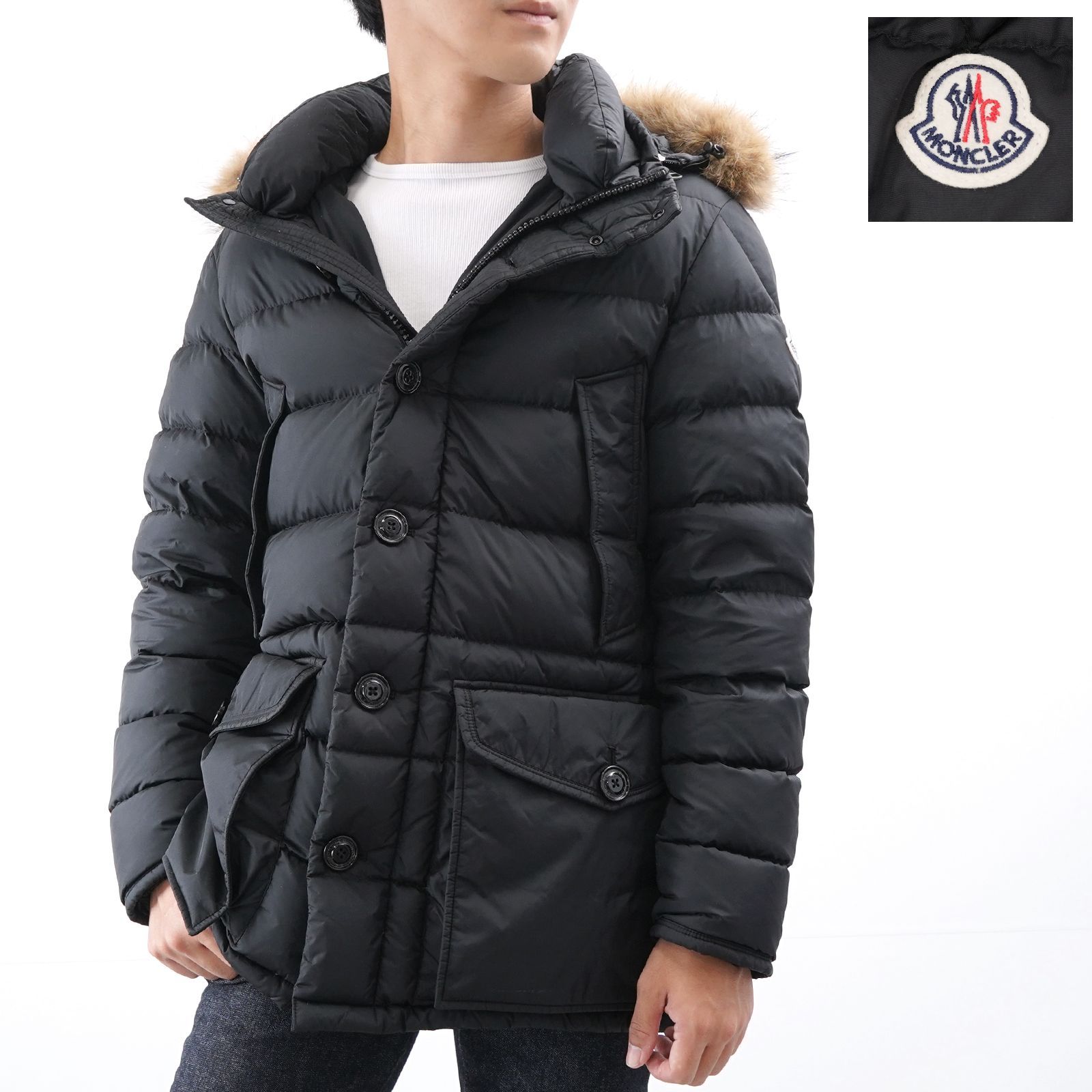 【新品未使用タグ付き】MONCLER Cluny ダウンジャケット　TG4　黒色 MONCLER モンクレール ダウンジャケット CLUNY ブラック - メルカリ