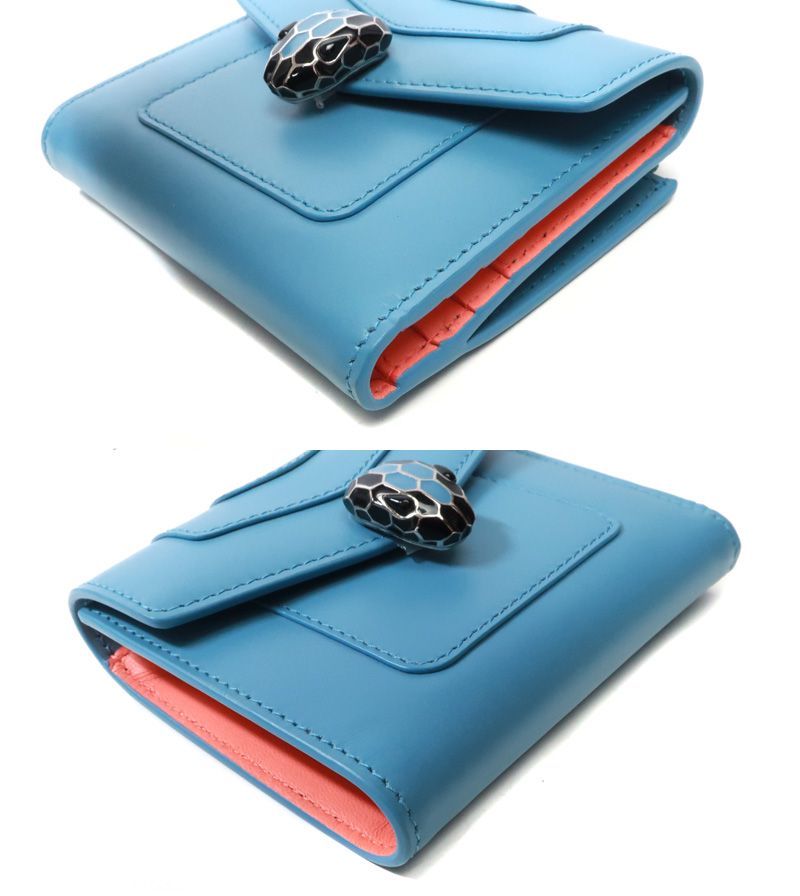 未使用 ブルガリ セルペンティ フォーエバー 三つ折り財布 スネーク