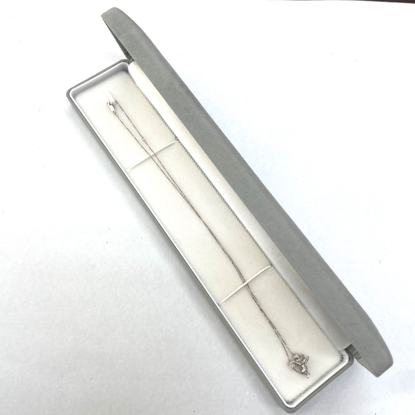 エンジェルモチーフ デザインネックレス-天使と悪魔モチーフピアス 鑑定書付き