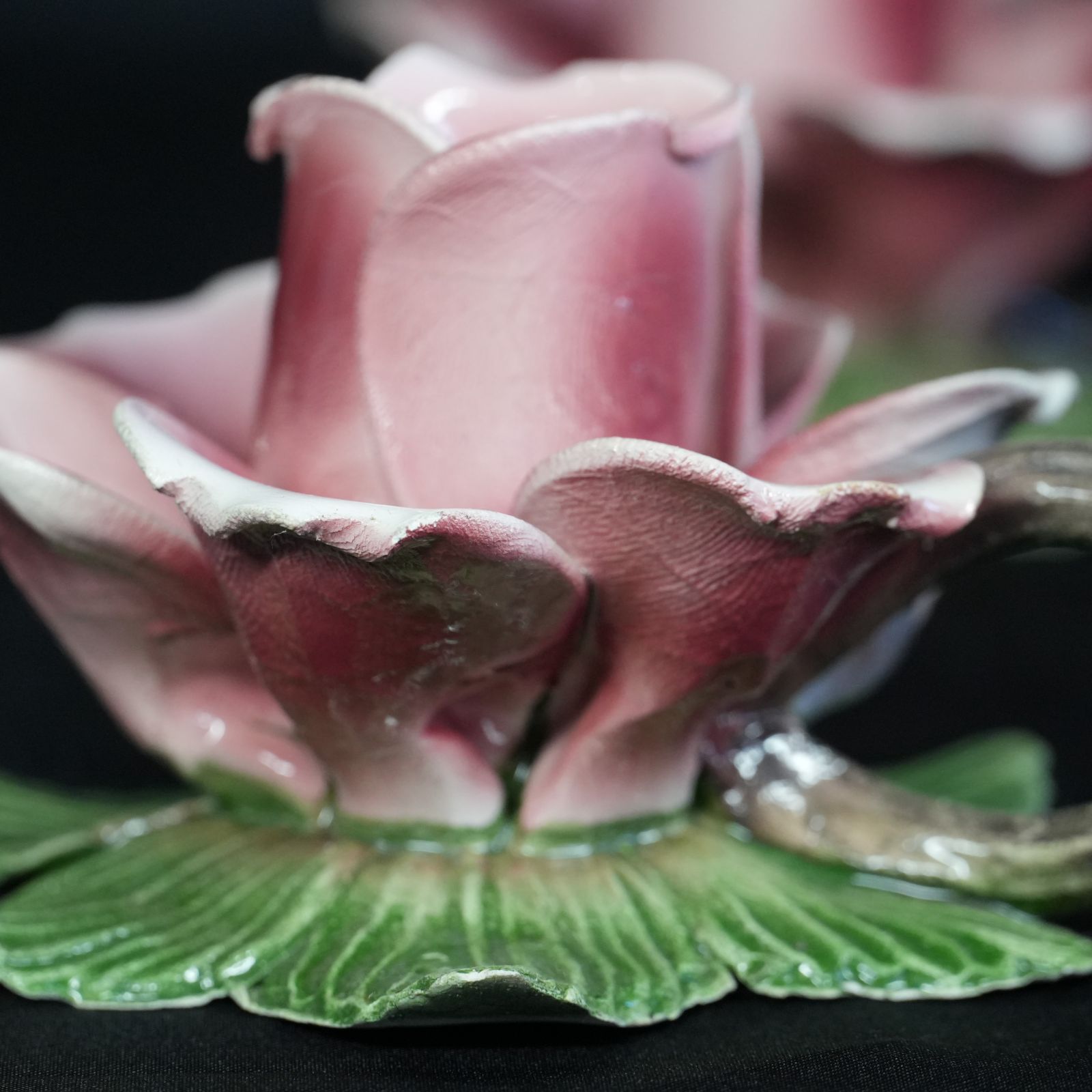 カポディモンテ　 ヘレンド　陶花　 Xmas キャンドルスタンド カポディモンテ ヘレンド 陶花 Xmas キャンドルスタンド