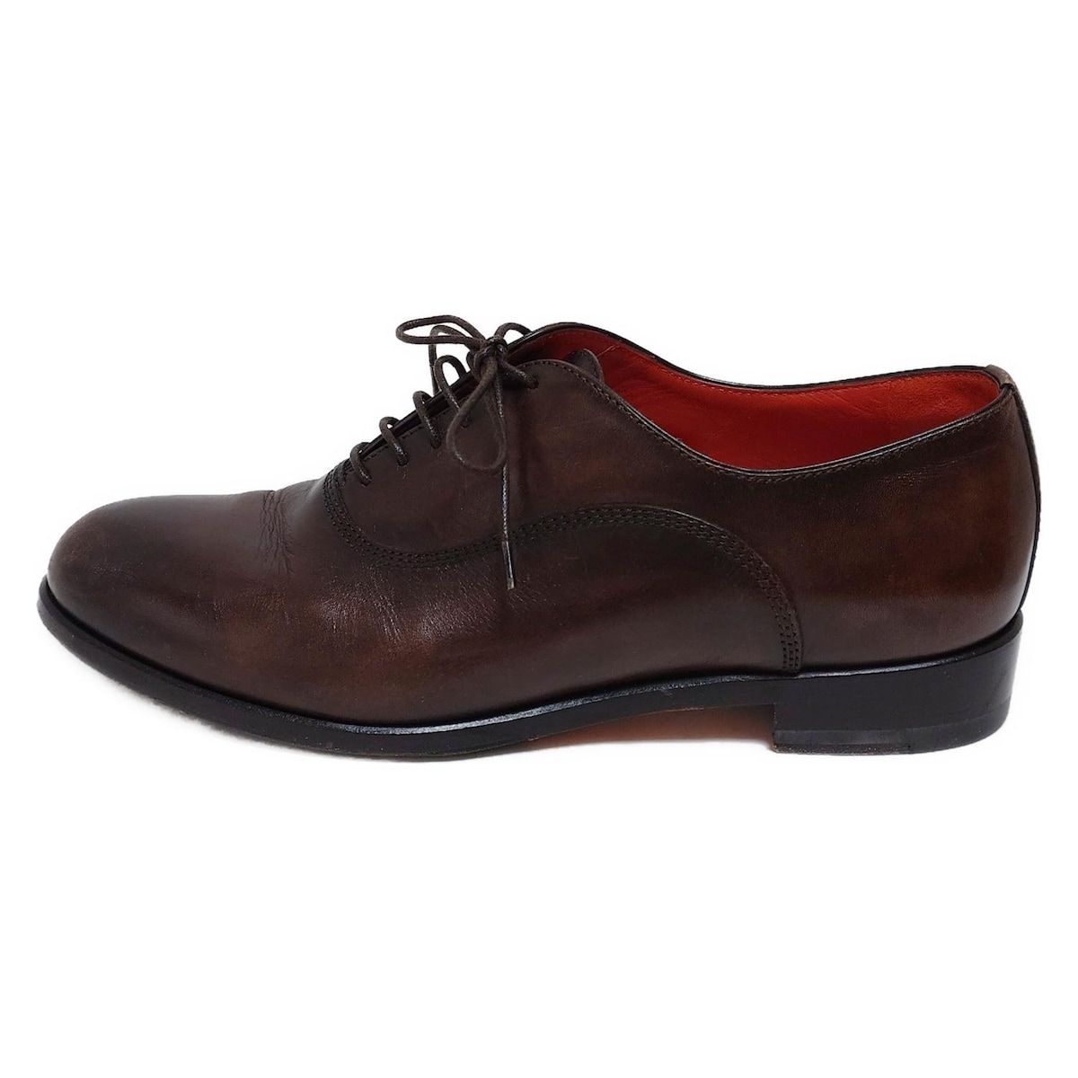 SANTONI サントーニ シューズ 37 レディース - ダークブラウン アウトソール張替済 レザー