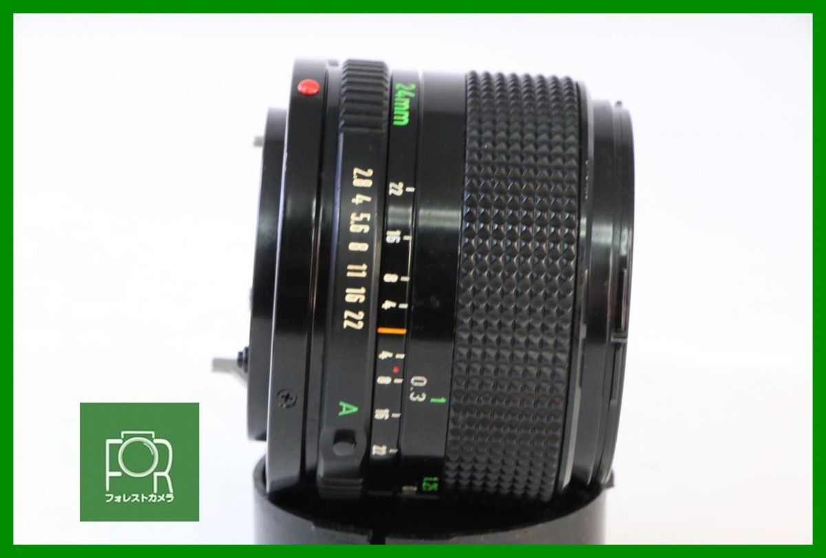 点検済 Canon NEW FD 24mm F2.8 前後キャップ付き AB921