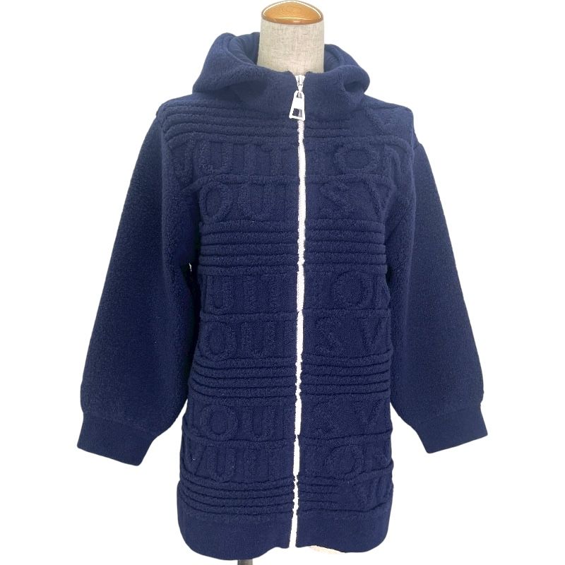 ルイ ヴィトン LOUIS VUITTON ロゴエンボス FJKC 15 ネイビー ウール レディース パーカー