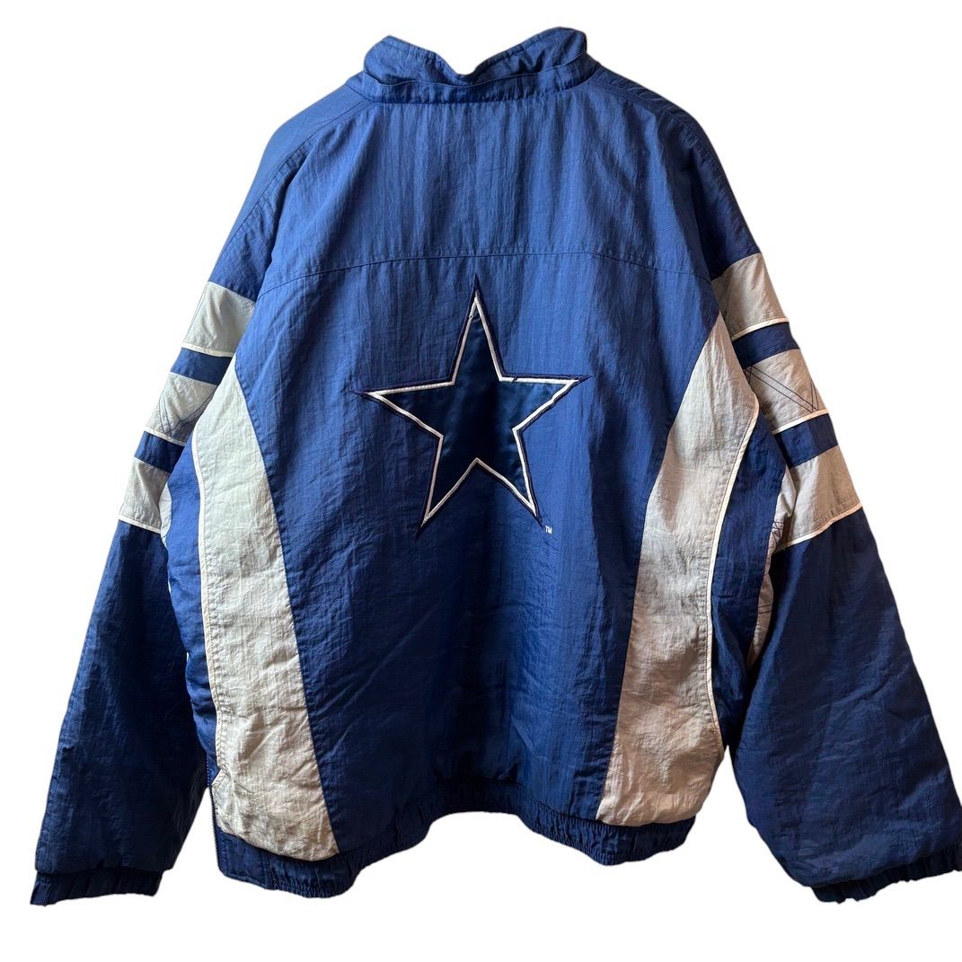 STARTER × NFL Dallas Cowboys Pullover Jacket Blue × Silver 90s