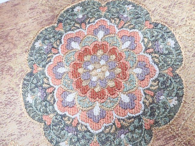 一輝堂】袋帯 六通柄 西陣織 証紙付き 金糸 未仕立て 正倉院華紋 正絹