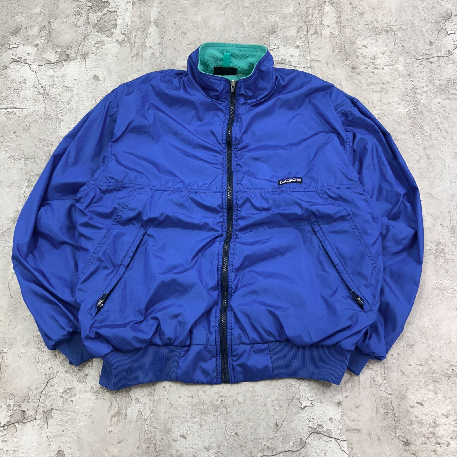 美品 patagonia made in usa シェルドシンチラ　ブルー L patagonia◇08年/MADE IN USA/シェルドシンチラジャケット/10/ナイロン