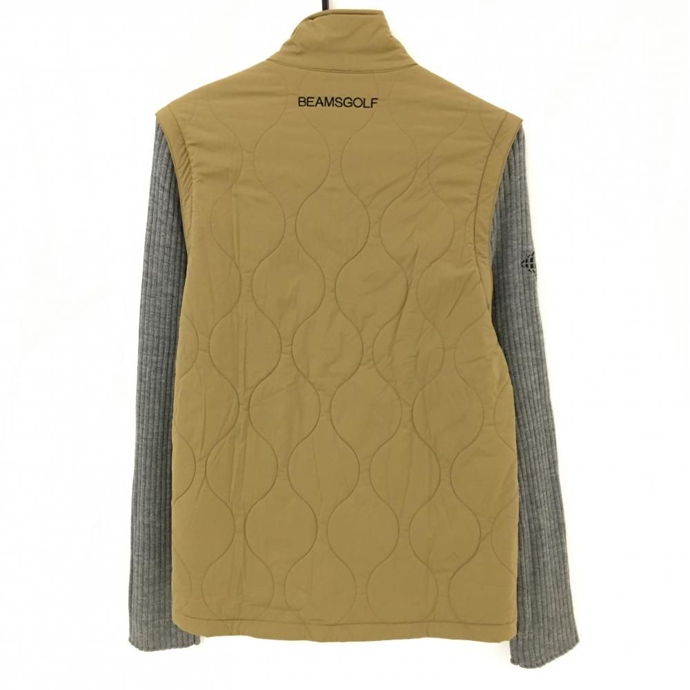 超美品】ビームスゴルフ 2WAY中綿ジャケット カーキブラウン×グレー