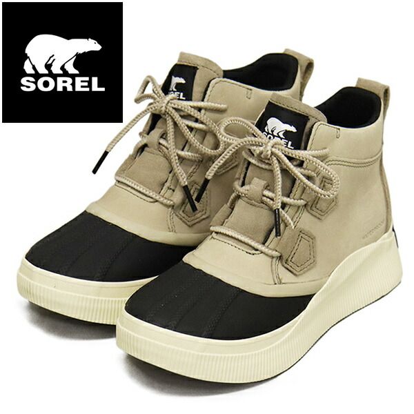 SOREL ソレル WMS NL 5153 アウトアンドアバウト4クラシック ウォータープルーフスニーカー レディース TAUPE BLACK SRL 146 US 6.5-約23.5 cm