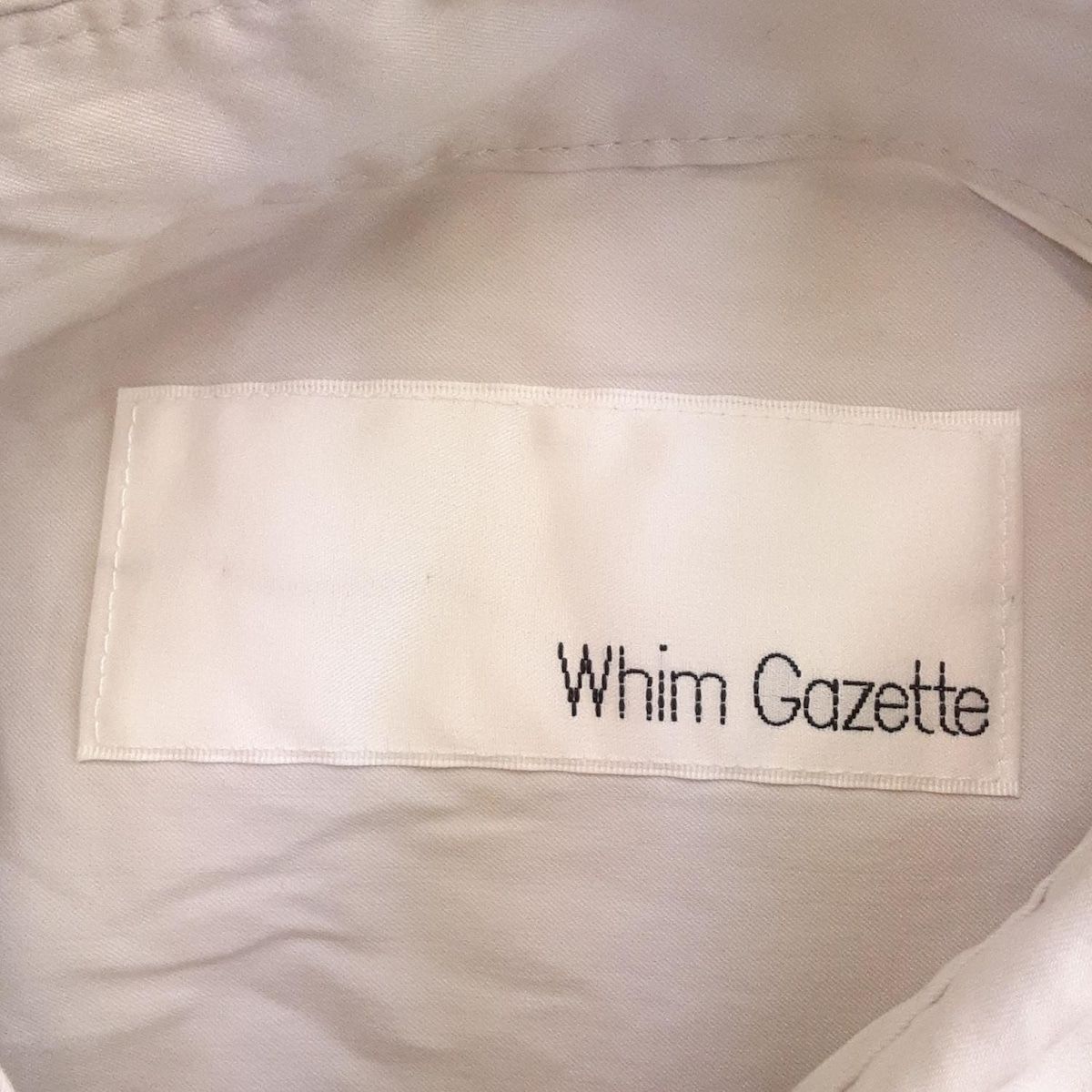 whim gazette ウィムガゼット ワンピース サイズF レディース ライトグレー レギュラー 長袖 ひざ丈 シャツワンピ テーラード ボトムス