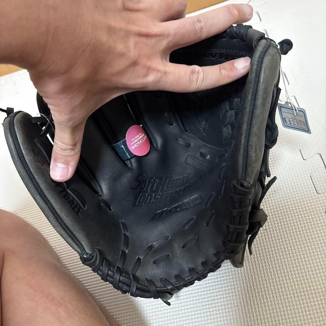  Mizuno 黒 ソフトボールグローブ BUWLEAGUE 左利き用 グローブ ソフトボール
