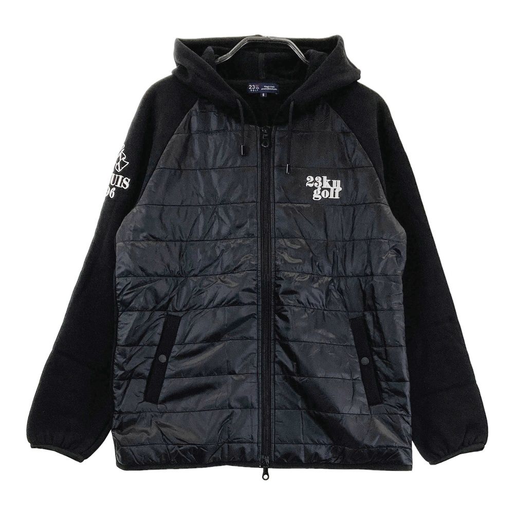 サイズ 2 23区GOLF ニジュウサンクゴルフ 中綿切替 長袖ジップパーカー ブラック系 240101409604 ゴルフウェア レディース ストスト