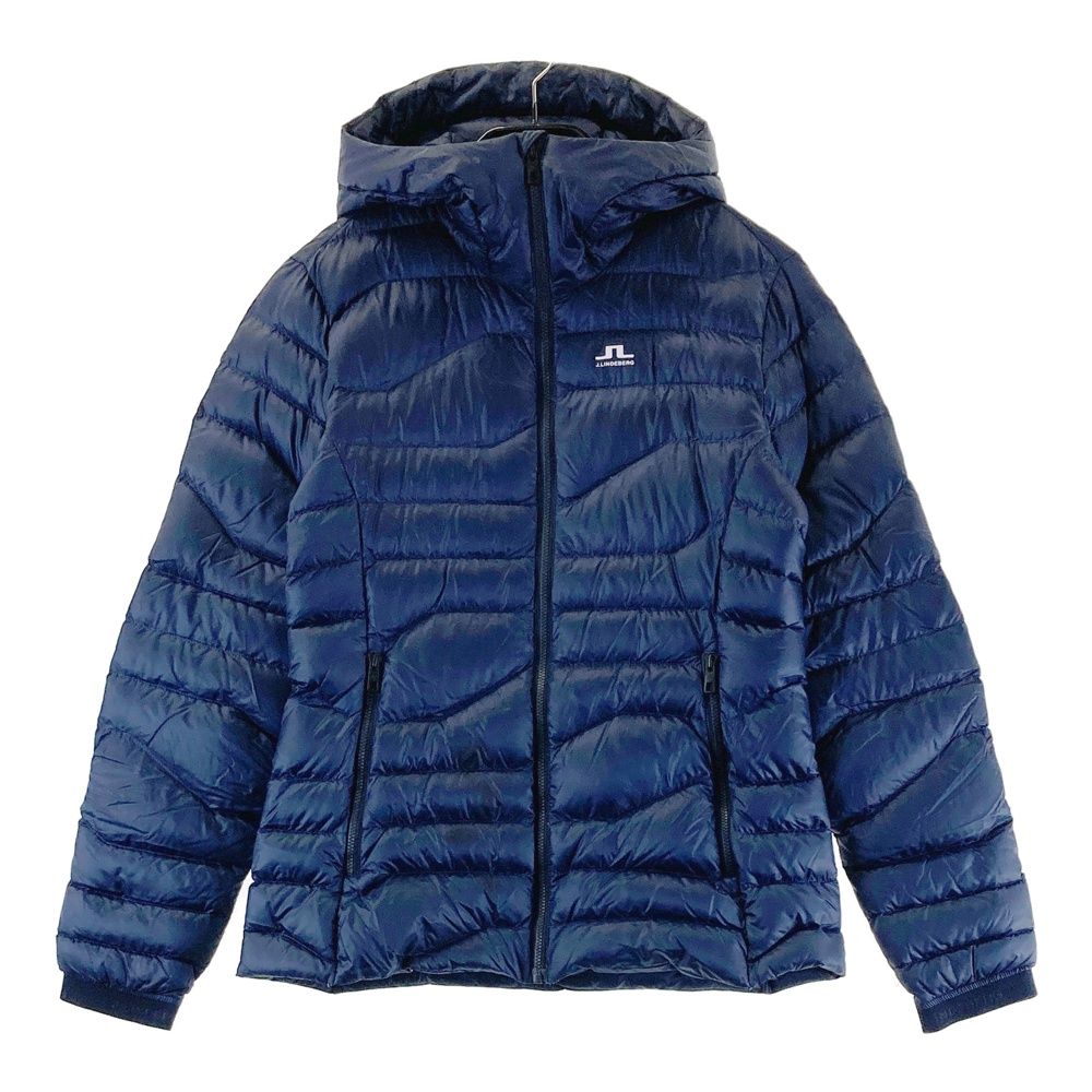 サイズ S J.LINDEBERG ジェイリンドバーグ 072-53017 フード付 ダウンジャケット ネイビー系 240101536394 ゴルフウェア レディース ストスト