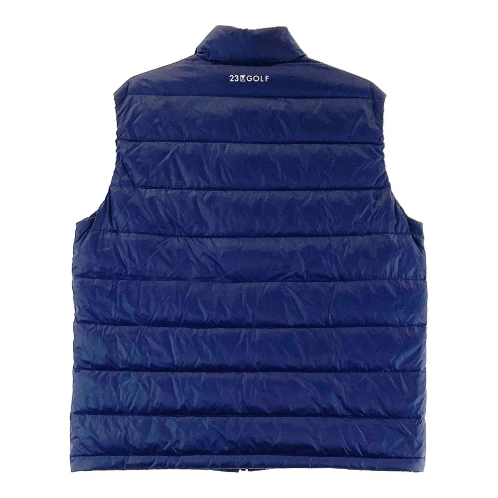 サイズ L 23区GOLF ニジュウサンクゴルフ ダウン ジップベスト ネイビー系 ゴルフウェア メンズ ストスト