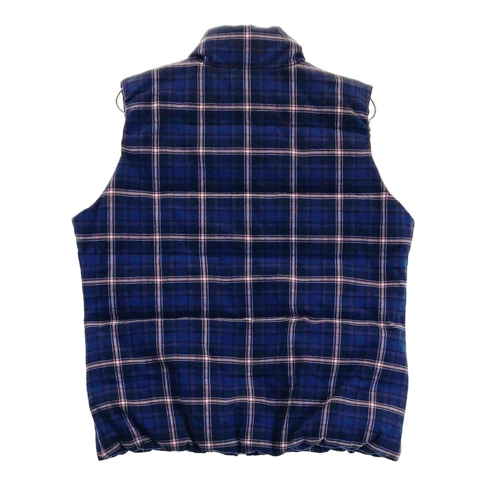 サイズ LL MUNSING WEAR マンシングウェア ×kinloch anderson ダウン ジップベスト チェック柄 ネイビー系 ゴルフウェア レディース ストスト