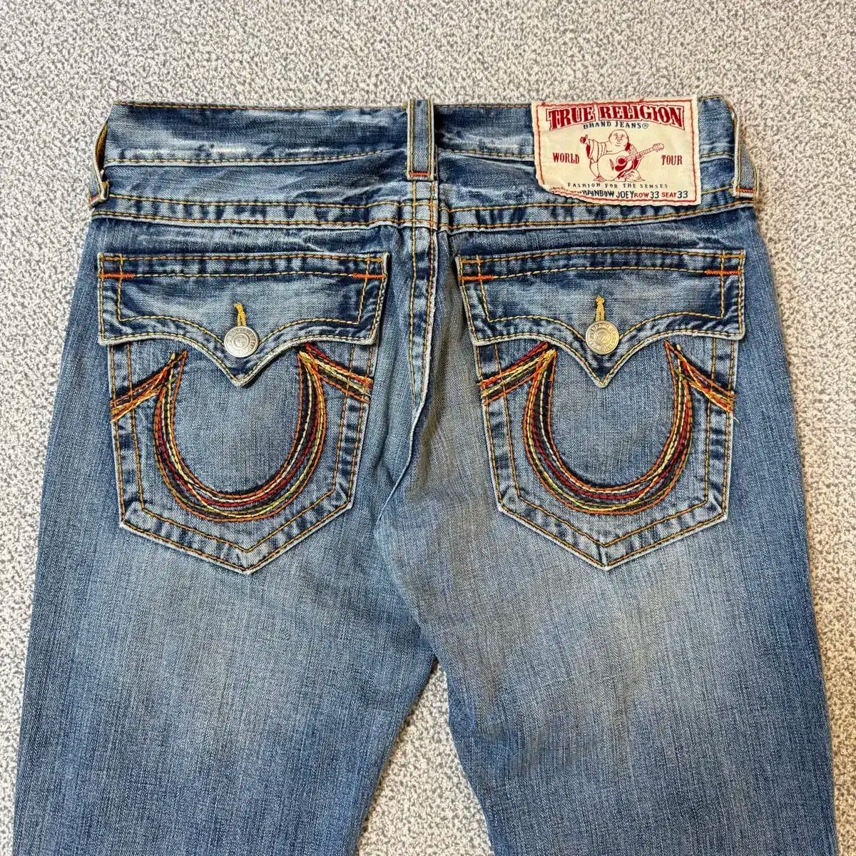 トゥルーレリジョン レインボー ジョイ デニム 33