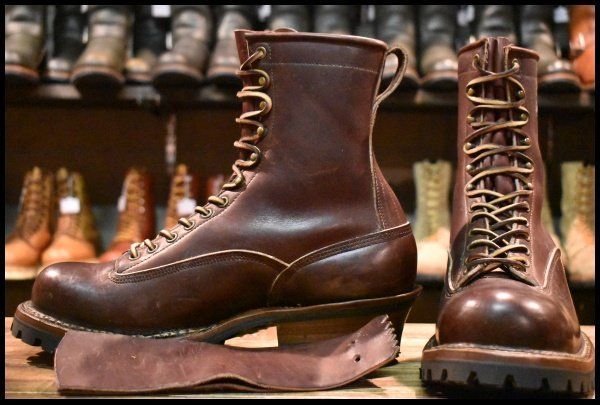 ホワイツブーツ スモークジャンパー ワークブーツ 8.5 ブラウン アメカジ ホワイツ スモークジャンパー 8.5E ブラウン×レッドドッグ | White's