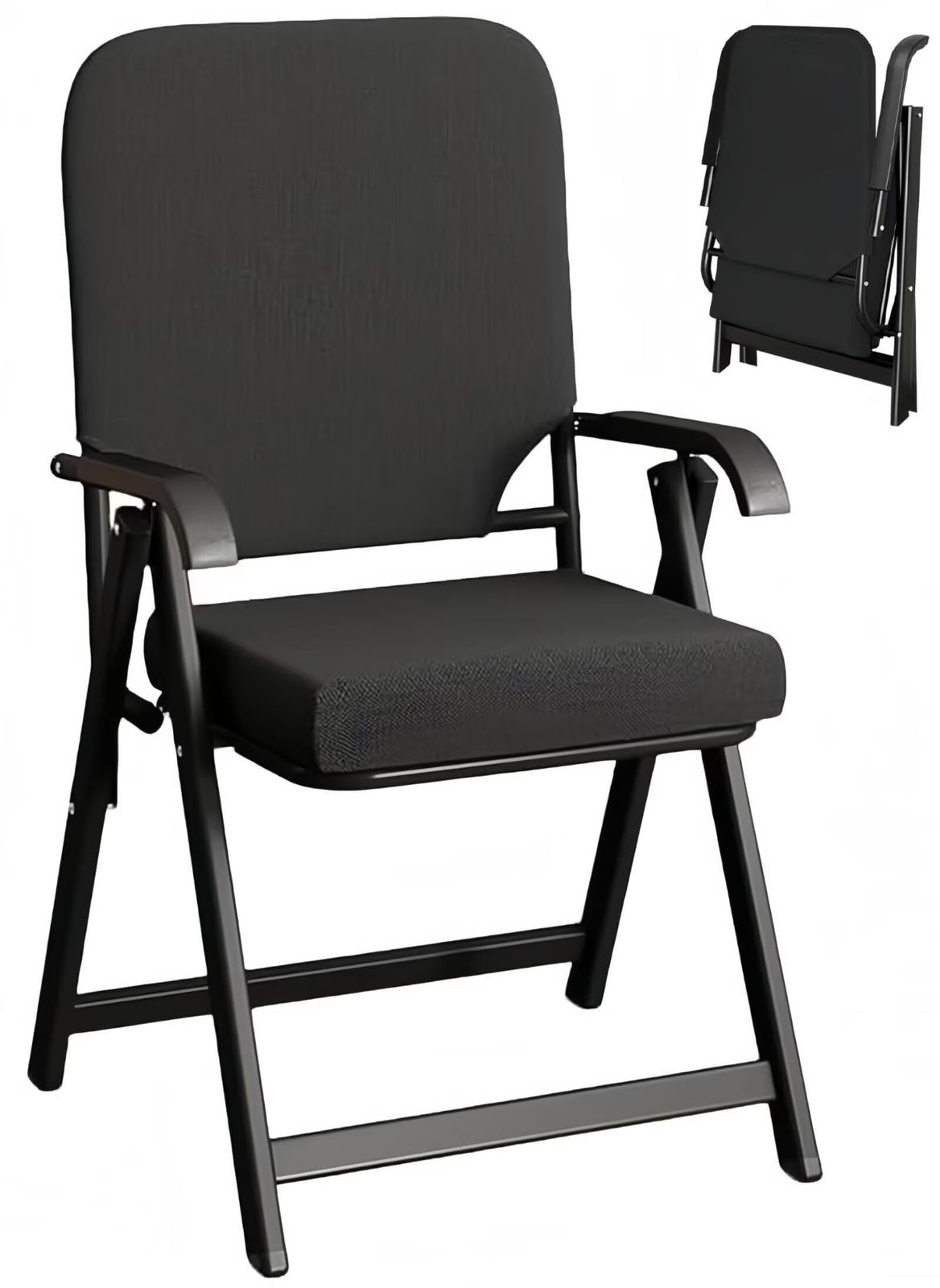 ミーティングチェア オフィスチェア 折りたたみ椅子 耐荷重200 kg 幅50×奥行60×高さ95.3 cm メッシュ背もたれ 通気性 高反発座面 アームレスト 人間工学 完成品 事務椅子 パイプイス 軽量 持ち運び オフィス 会社 会議