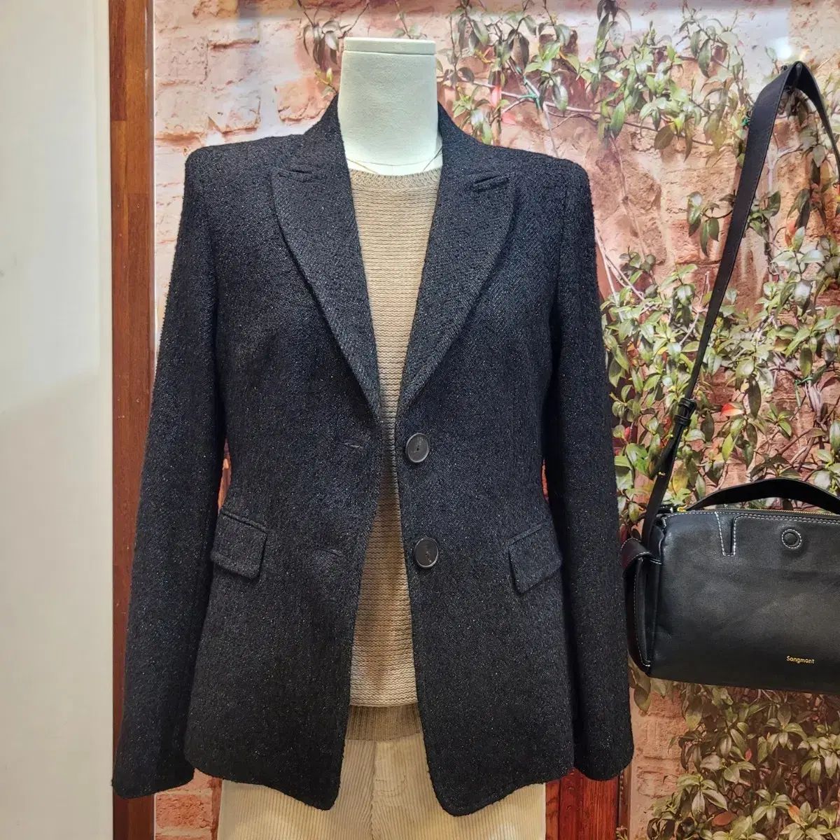 マッシモ ドゥッティ ヘリンボーン ブークレ ブレーザー