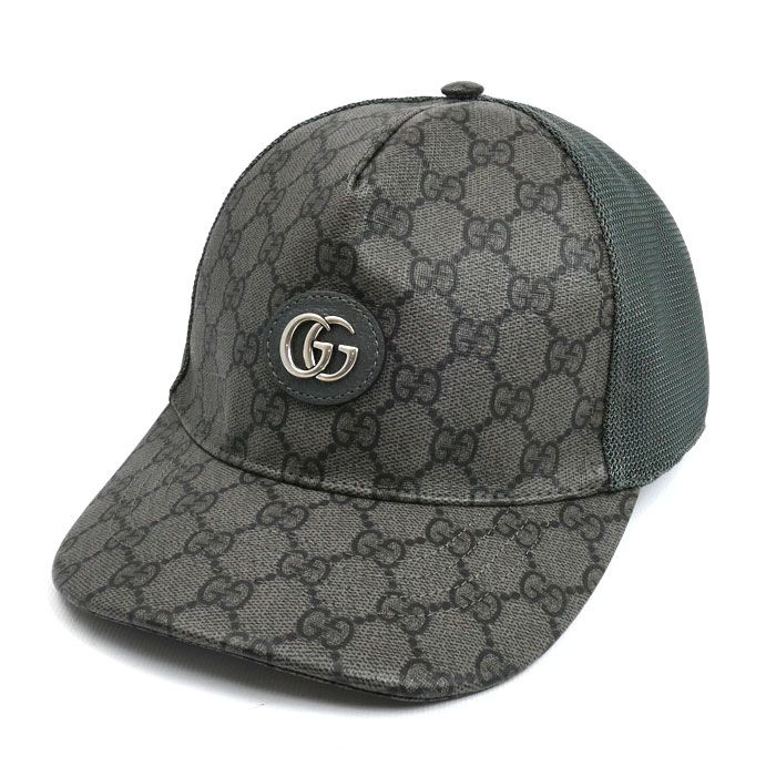 GUCCI グッチ GGスプリーム ベースボールキャップ キャップ グレー 733927 4HAXN 8761 L ユニセックス