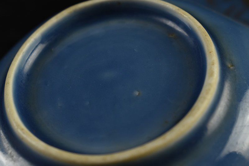 蔵A3460c】古伊万里 瑠璃金彩 販売 小皿 八角皿 六客