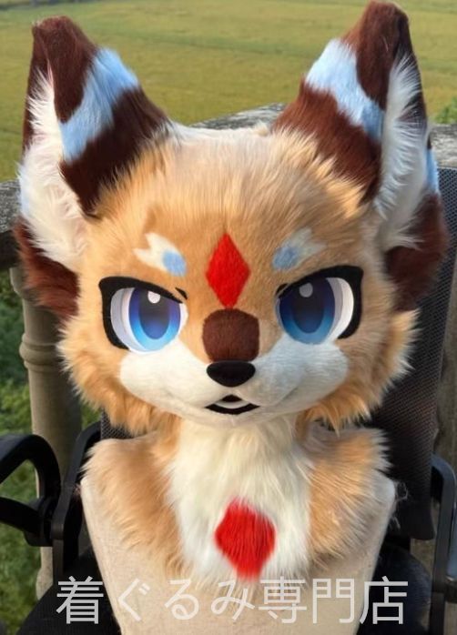 着ぐるみヘッド 猫 茶色 ブラウン 全頭ヘッド ケモノ ファースーツ ぬいぐるみ コスプレ コスチューム kigurumi