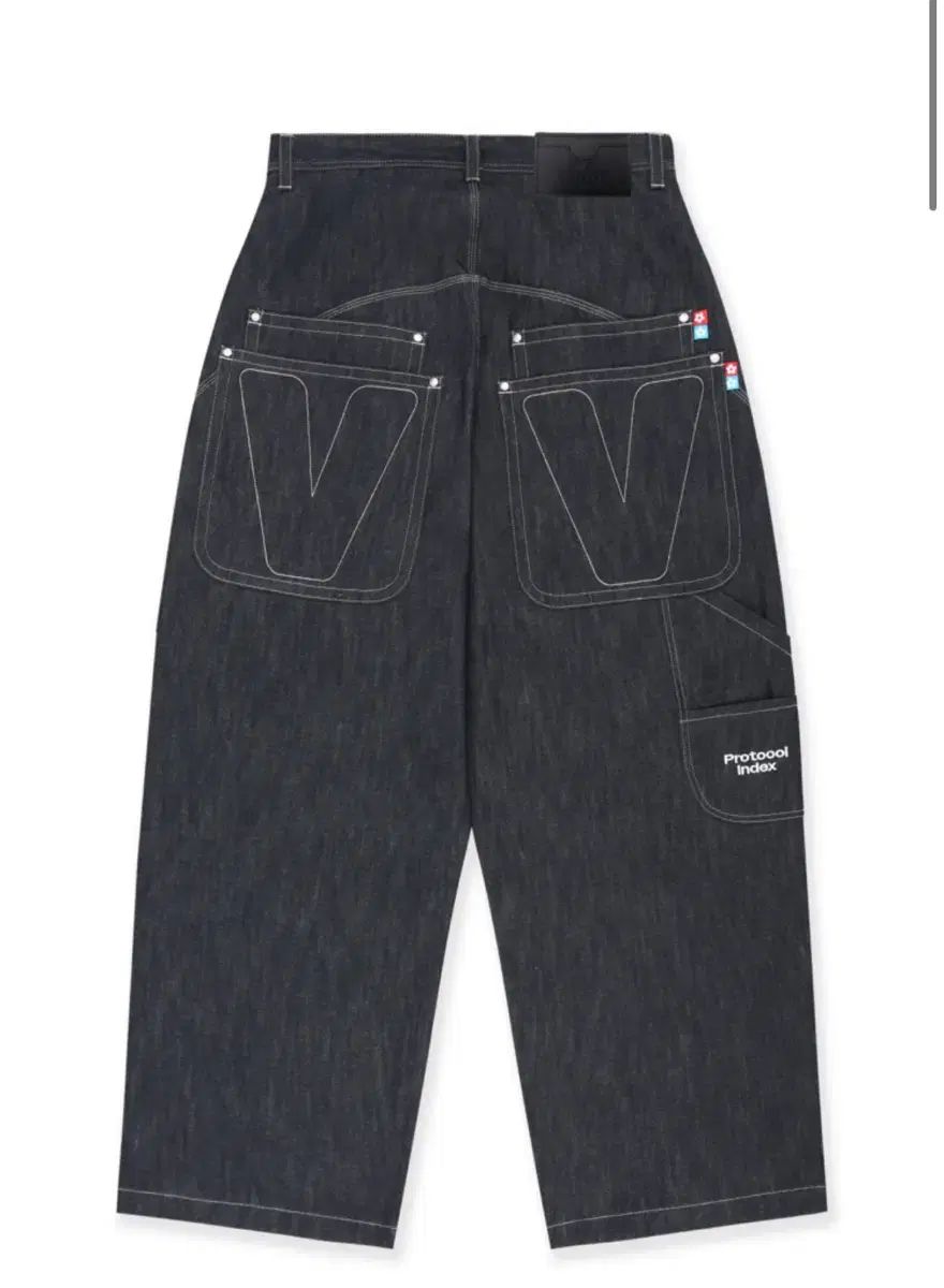 1 プロトインデックスx半 ディ ザ ピンク バギー デニム パンツ Indigo Blue