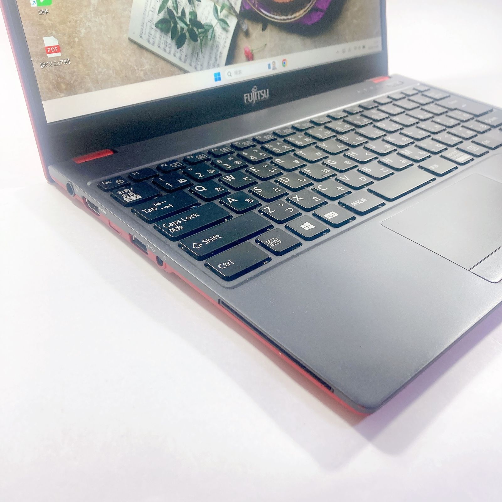 527✨爆速 SSD新品 /Win11/薄型軽量 /赤✨すぐ使えるノートパソコン