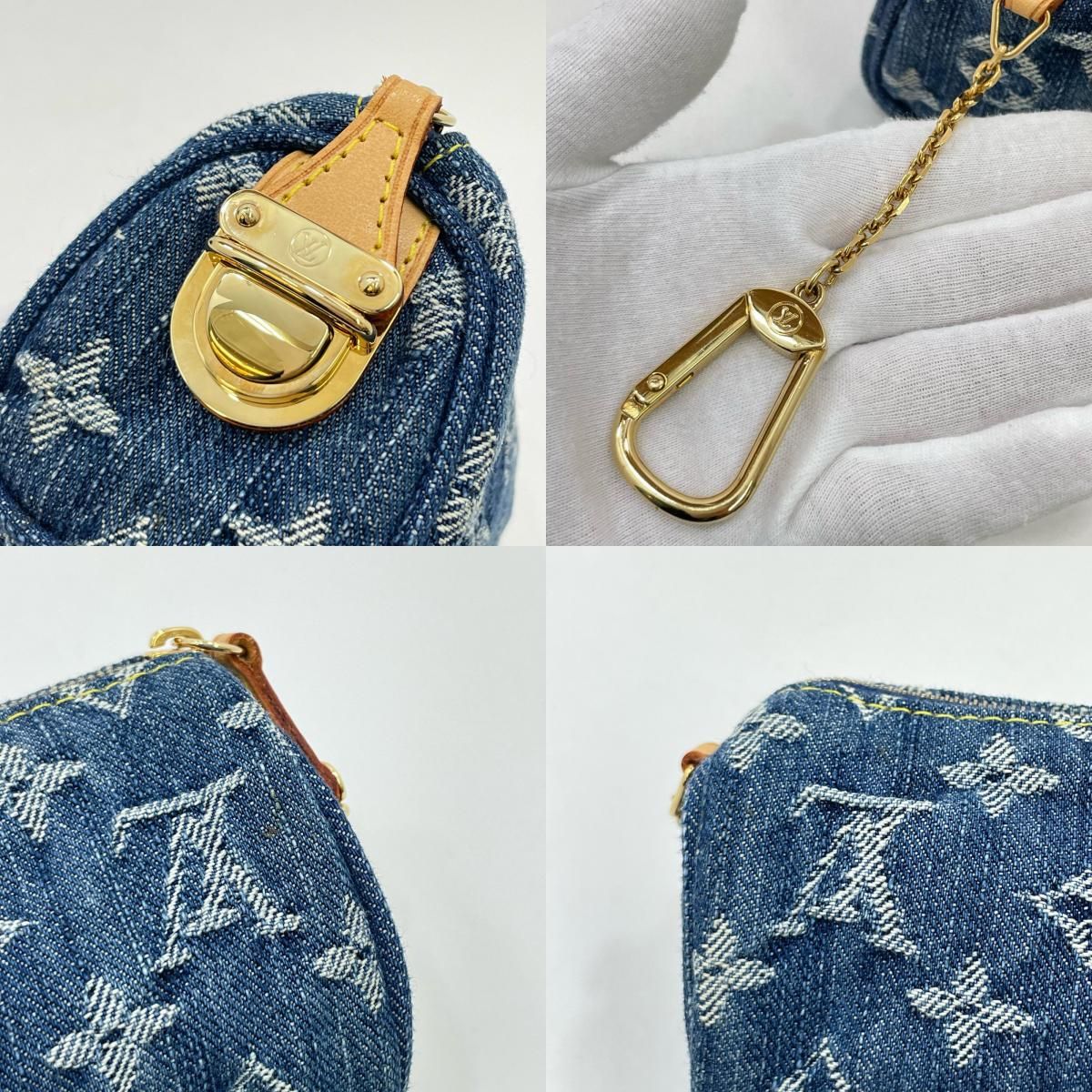  LOUIS VUITTON ルイ ヴィトン トゥルース スピーディPM モノグラム デニム ポーチ M 95082 ネイビー ポーチ バッグ