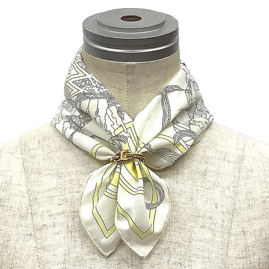 HERMES バンダナ ハンカチ HERMES エルメス ハンカチ Le Sacre de I'Hiver 冬の祭典 バンダナ