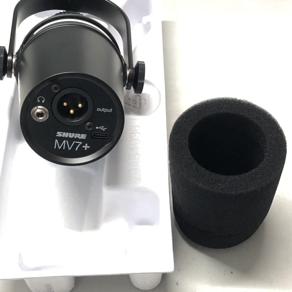 中古】SHURE シュア MV7+ ポッドキャストマイクロホン ブラック