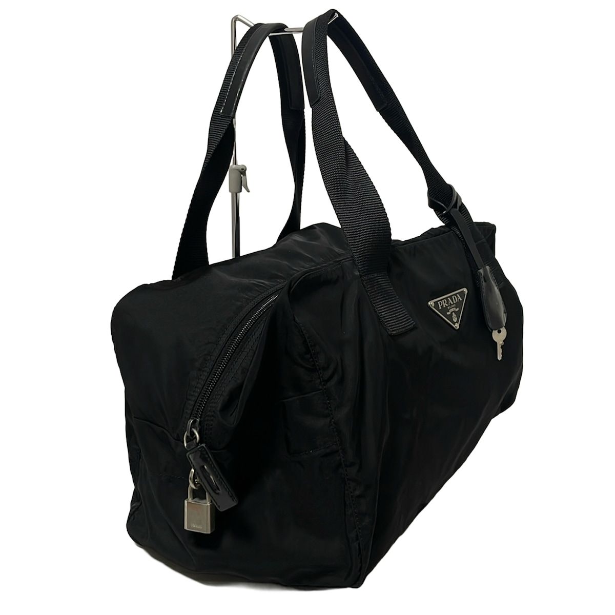 PRADA プラダ ボストンバッグ - 黒 本体ロックなし