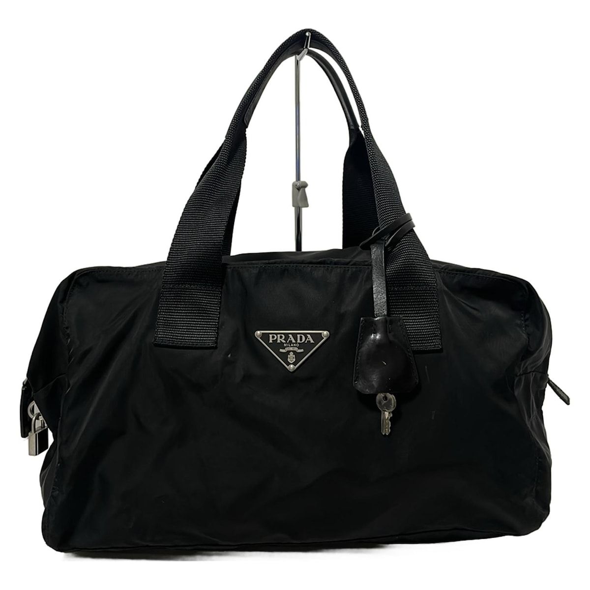 PRADA プラダ ボストンバッグ - 黒 本体ロックなし