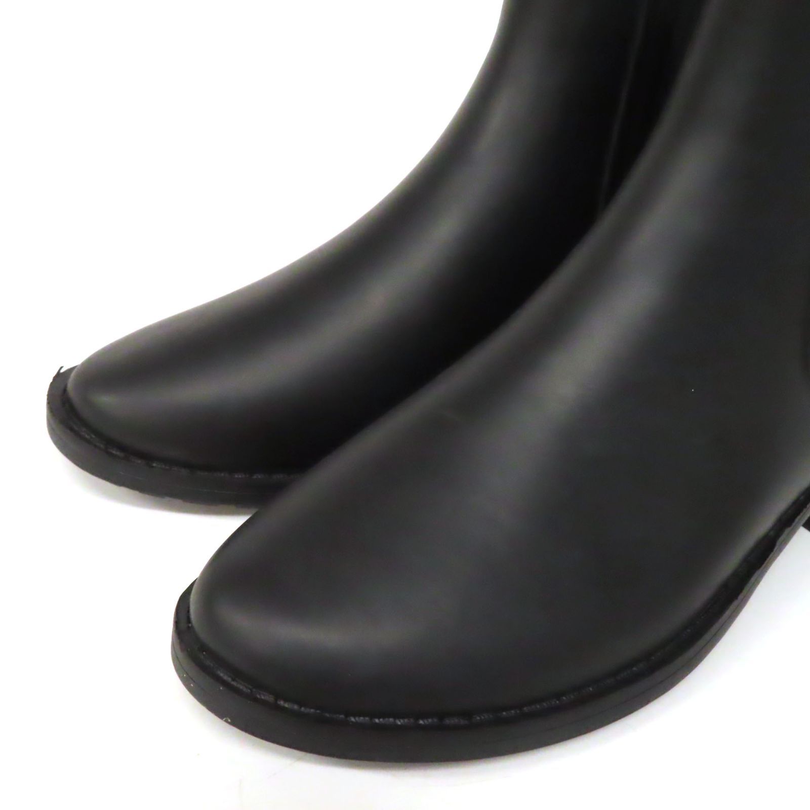 WG 25506 EMU Australia エミュオーストラリア ELLIN レインブーツ サイドゴアブーツ ショートブーツ 2 WAY ムートン ボア インソール ラバー size 8 黒 ブラック