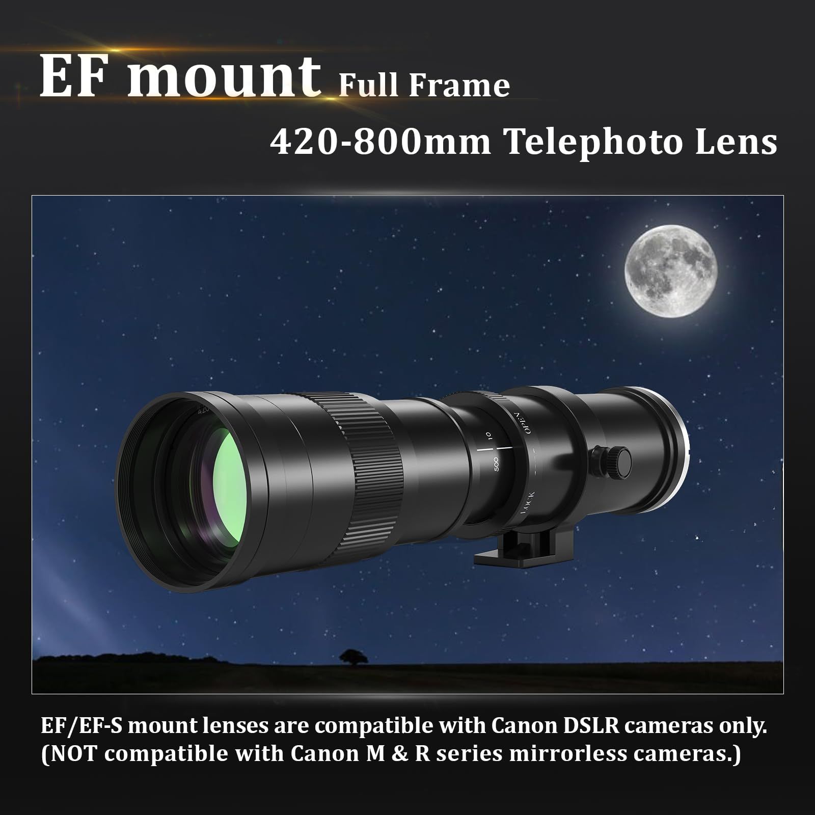 新品 望遠レンズ 420-800mm F8.3-16 (キヤノンEF/EF-S用) マニュアル