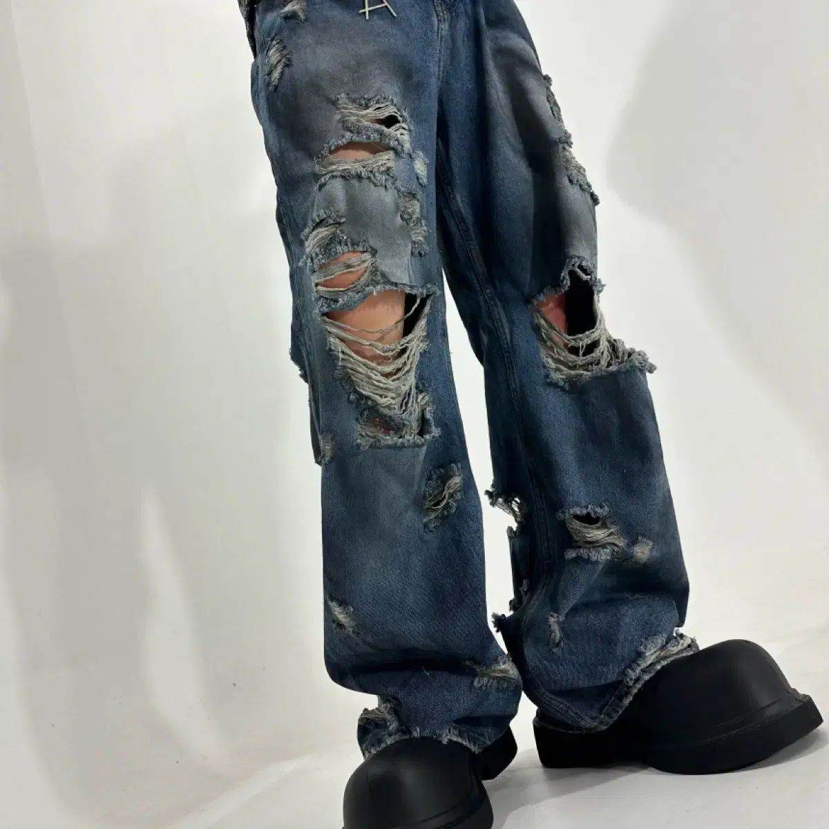 ダーティーウォッシュ ヴィンテージ デニム パンツ ダメージ