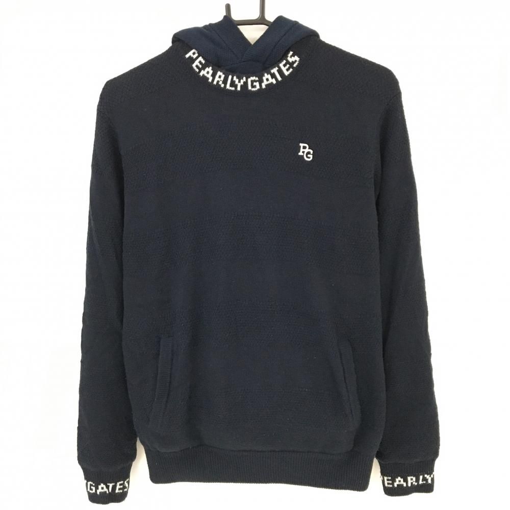 パーリーゲイツ ツインセーター ネイビー 裏地付セーター パーカー メンズ 4 M ゴルフウェア PEARLY GATES