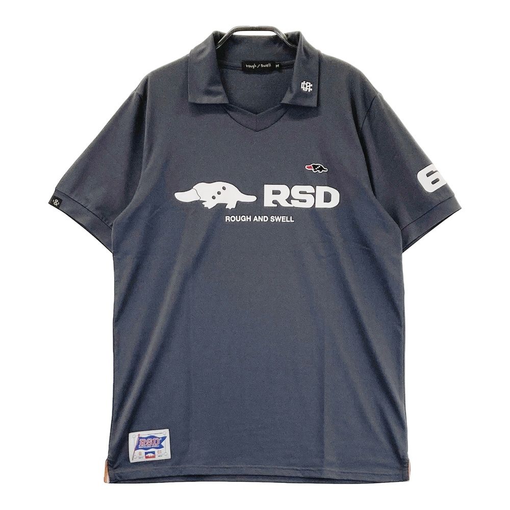 サイズ L ROUGH-SWELL ラフアンドスウェル 半袖スキッパーポロシャツ グレー系 240101550482 ゴルフウェア メンズ ストスト