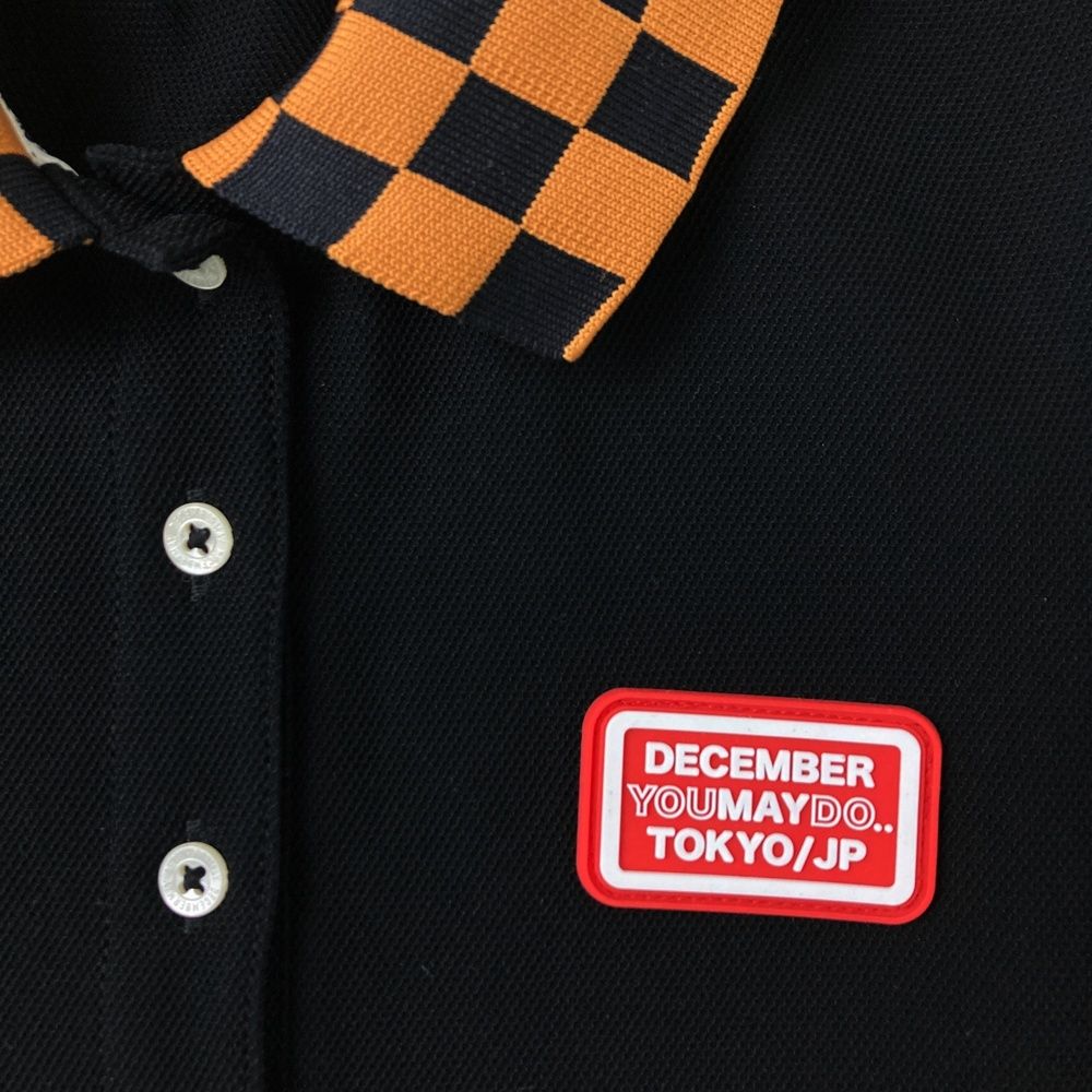 サイズ：M DECEMBERMAY ディセンバーメイ 半袖ポロシャツ ブラック系