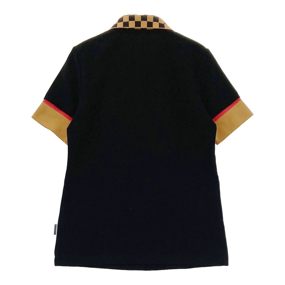 DECEMBER MAY ディセンバーメイ　メンズポロシャツ　XL サイズ：M DECEMBERMAY ディセンバーメイ 半袖ポロシャツ ブラック系