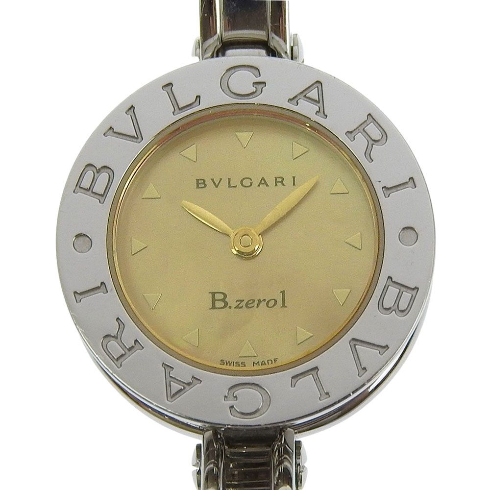 BVLGARI ブルガリ Bzero1 ビーゼロワン BZ22S ステンレススチール クオーツ アナログ表示 レディース ブラウンシェル文字盤 腕時計