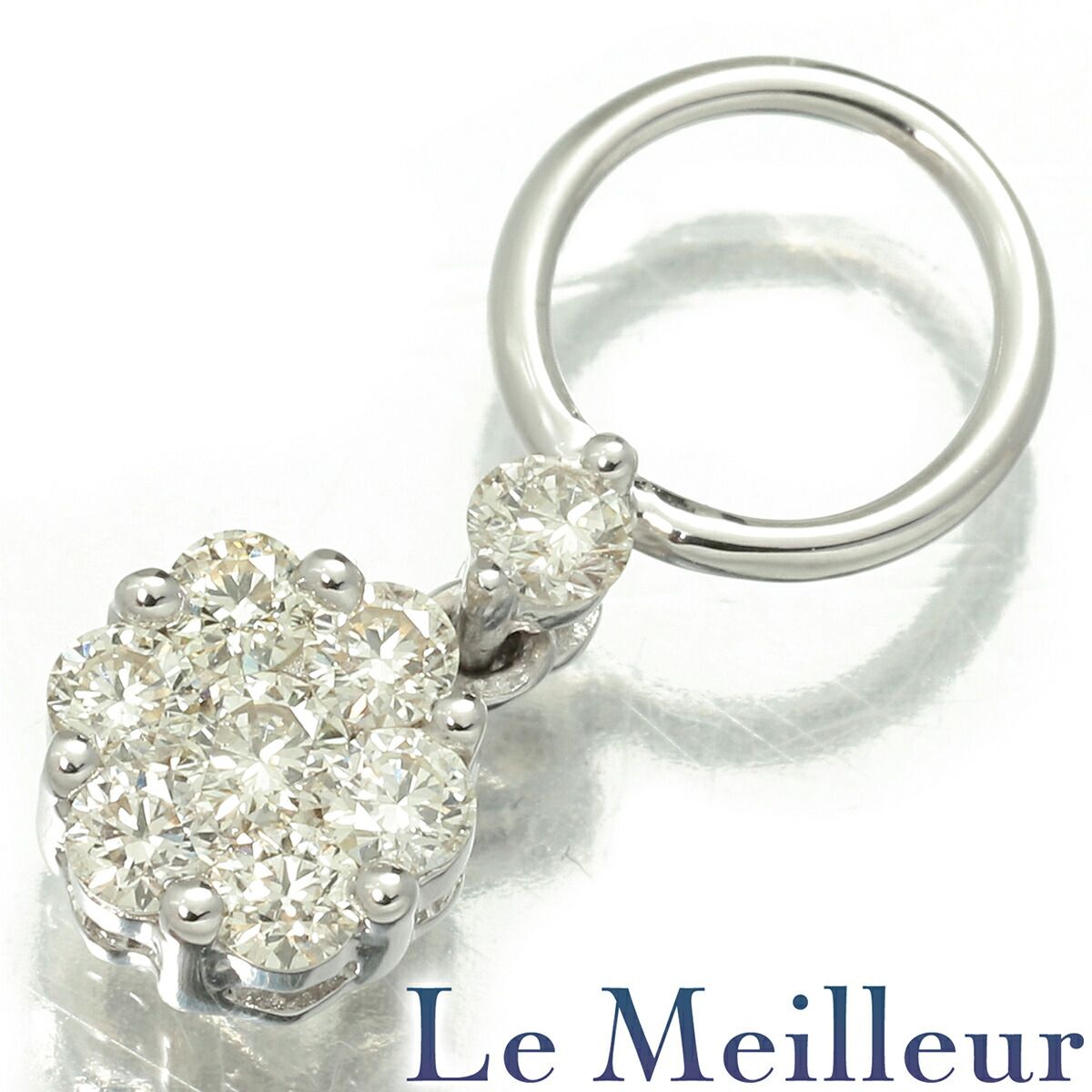 パヴェフラワー ペンダントトップ ダイヤモンド K 18 プレラブド